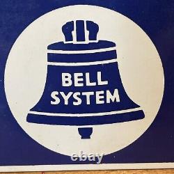 Authentic & Original Bell System' Double Sided Porcelain 12x6 Inch Sign