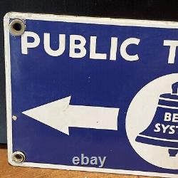 Authentic & Original Bell System' Double Sided Porcelain 12x6 Inch Sign
