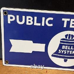 Authentic & Original Bell System' Double Sided Porcelain 12x6 Inch Sign