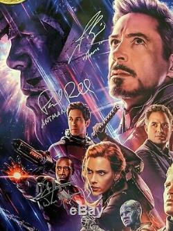Avengers Endgame Double-Sided Theatrical poster Signed by 11 cast members JSA