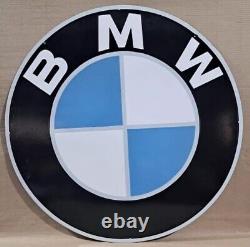 BMW Porcelain Enamel Sign 30 x 30 Inches 2 Sided