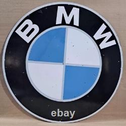 BMW Porcelain Enamel Sign 30 x 30 Inches 2 Sided