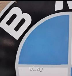 BMW Porcelain Enamel Sign 30 x 30 Inches 2 Sided