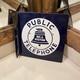 Bell System Public Telephone Porcelain Double Sided Flange Sign 11x11