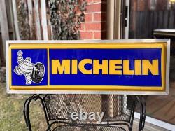 Bibendum Michelin Tires Advertising Illuminated Double Sided Sign