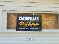 Big Caterpillar Diesel Engines Double Sided tractor sign Dozer Bulldozer farm