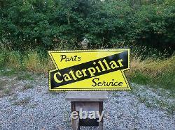 Big Caterpillar sales service Double Sided tractor sign Dozer Bulldozer farm