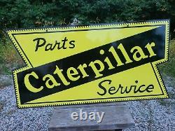 Big Caterpillar sales service Double Sided tractor sign Dozer Bulldozer farm