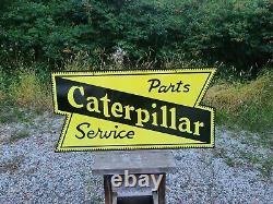 Big Caterpillar sales service Double Sided tractor sign Dozer Bulldozer farm