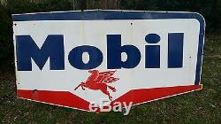 Big Double Sided Porcelain Mobil Sign With Pegasus