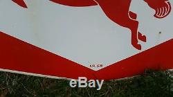 Big Double Sided Porcelain Mobil Sign With Pegasus