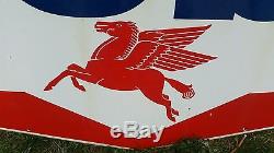 Big Double Sided Porcelain Mobil Sign With Pegasus