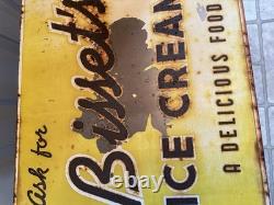 Bissett's Ice Cream -A Delicious Food Double Sided Flange Advertising Sign