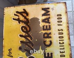 Bissett's Ice Cream -A Delicious Food Double Sided Flange Advertising Sign