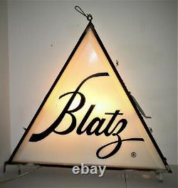 Blatz Beer Large Double Sided Lighted Outdoor Advertising Sign 45.25 x 39