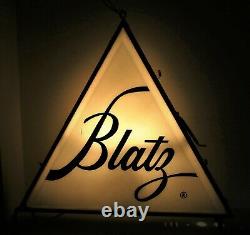 Blatz Beer Large Double Sided Lighted Outdoor Advertising Sign 45.25 x 39