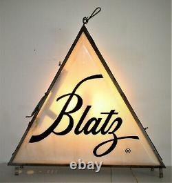 Blatz Beer Large Double Sided Lighted Outdoor Advertising Sign 45.25 x 39