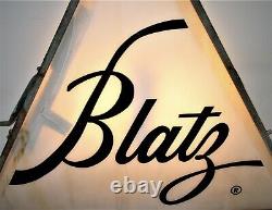 Blatz Beer Large Double Sided Lighted Outdoor Advertising Sign 45.25 x 39