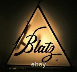 Blatz Beer Large Double Sided Lighted Outdoor Advertising Sign 45.25 x 39