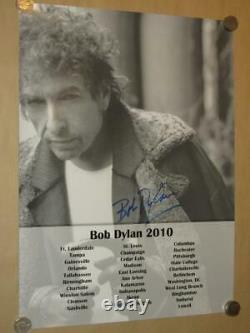 Bob Dylan Hand Signed 2010 Tour Double Sided 18 X 24 Promo Poster