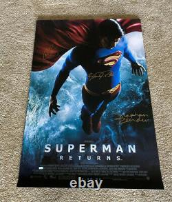 Brandon Rooth Superman Returns Cast Signed X3 Double Sided 27x40 Poster COA