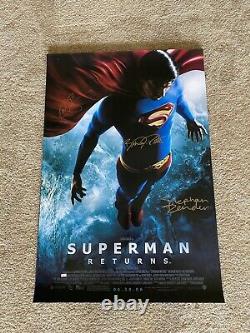 Brandon Rooth Superman Returns Cast Signed X3 Double Sided 27x40 Poster COA