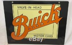 Buick Sign Porcelain Metal Double Sided Flint