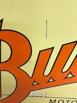 Buick Sign Porcelain Metal Double Sided Flint