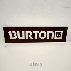 Burton Snowboards Metal Sign Dealer Store Double Sided