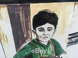 C1950-60 ENGLISH pub sign BOY & BARREL double sided metal frame & plate on wood