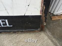 C1950-60 ENGLISH pub sign BOY & BARREL double sided metal frame & plate on wood