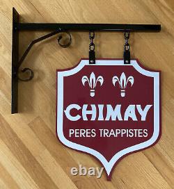 CHIMAY PERES TRAPPISTES 27 Double Sided Porcelain Belgian Beer Advertising Sign