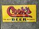 Cook's Goldblume Beer 1930's Double Sided Metal Sign