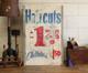 C. 1950s Vtg Hair Dresser Cut Barber Double Sided Advertising Metal Sign Trade