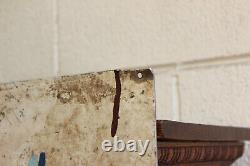 C. 1950s Vtg Hair Dresser Cut Barber Double Sided Advertising Metal Sign Trade