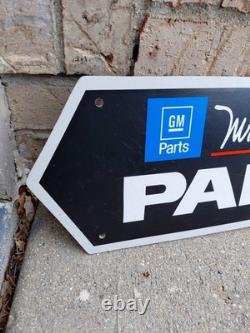 C. 1970s Original Vintage GM Chevrolet Parts Sign Mr. Goodwrench Earnhardt 2 Side
