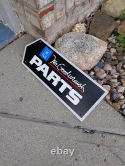 C. 1970s Original Vintage GM Chevrolet Parts Sign Mr. Goodwrench Earnhardt 2 Side