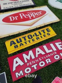 C. 1970s Original Vintage GM Chevrolet Parts Sign Mr. Goodwrench Earnhardt 2 Side