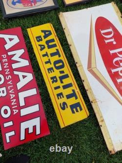 C. 1970s Original Vintage GM Chevrolet Parts Sign Mr. Goodwrench Earnhardt 2 Side