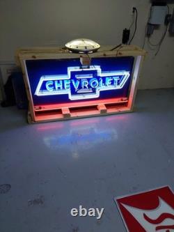 C. 1970s Original Vintage GM Chevrolet Parts Sign Mr. Goodwrench Earnhardt 2 Side