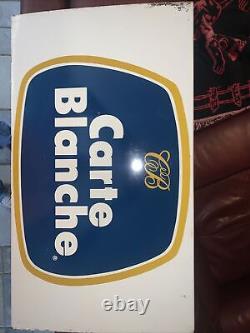 Carte Blanche vintage credit card sign. 1950's-1960's double sided, made to hang