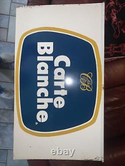 Carte Blanche vintage credit card sign. 1950's-1960's double sided, made to hang
