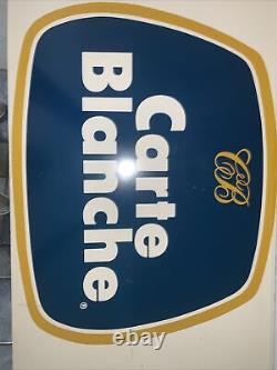 Carte Blanche vintage credit card sign. 1950's-1960's double sided, made to hang