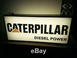 Caterpillar lighted sign double sided