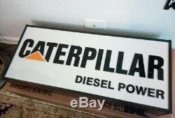 Caterpillar lighted sign double sided