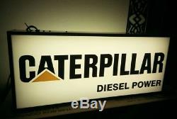 Caterpillar lighted sign double sided