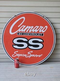 Chevrolet Camaro Ss Double-sided Porcelain Enamel Sign 30