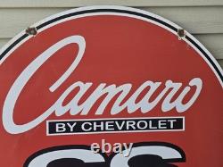 Chevrolet Camaro Ss Double-sided Porcelain Enamel Sign 30