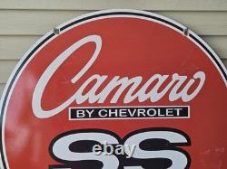 Chevrolet Camaro Ss Double-sided Porcelain Enamel Sign 30