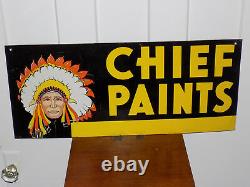 Chief Paints Double Sided Store Tin Sign